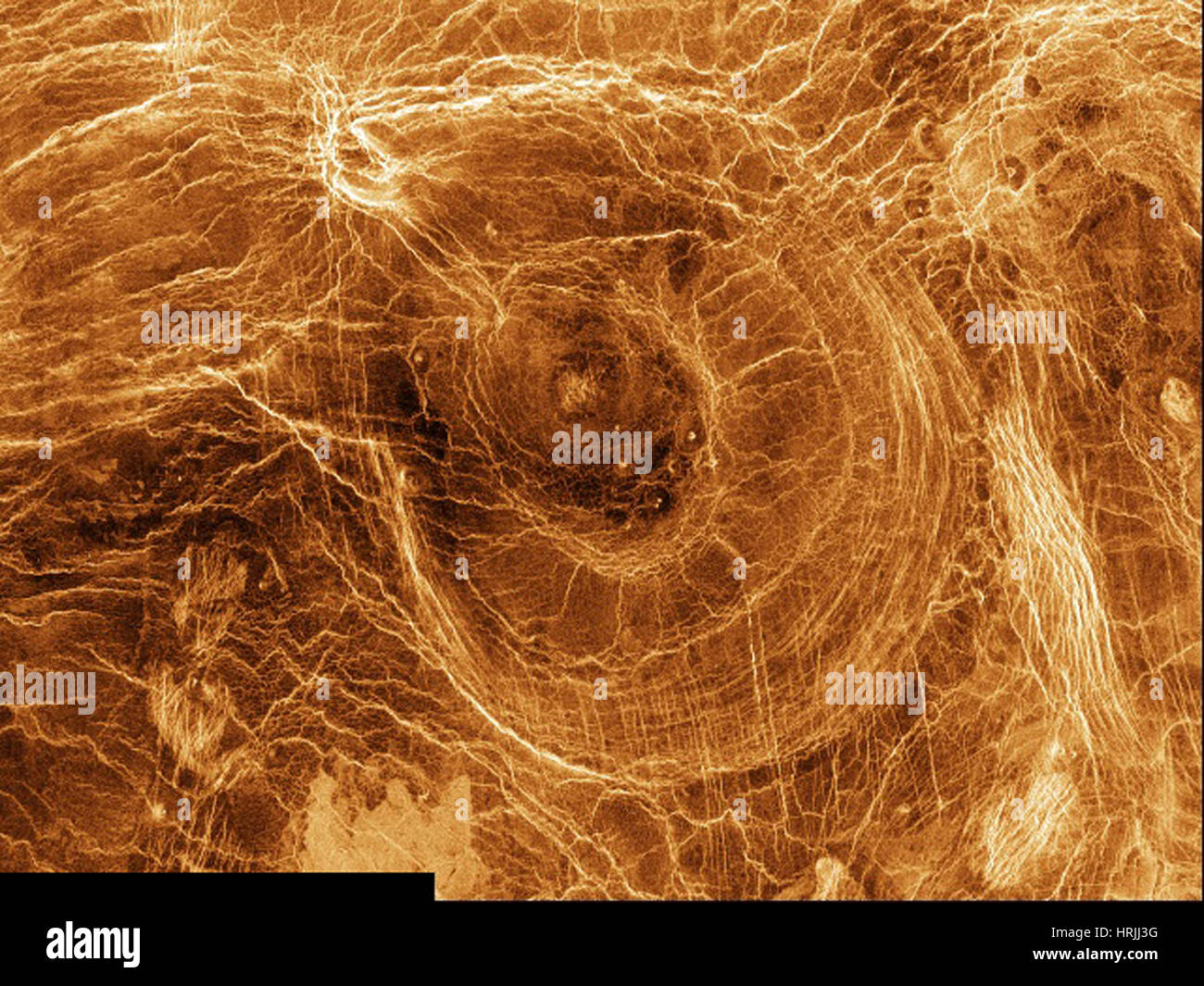 L'Arachnoïde sur Vénus, Magellan, 1991 Radar-Mapping Banque D'Images