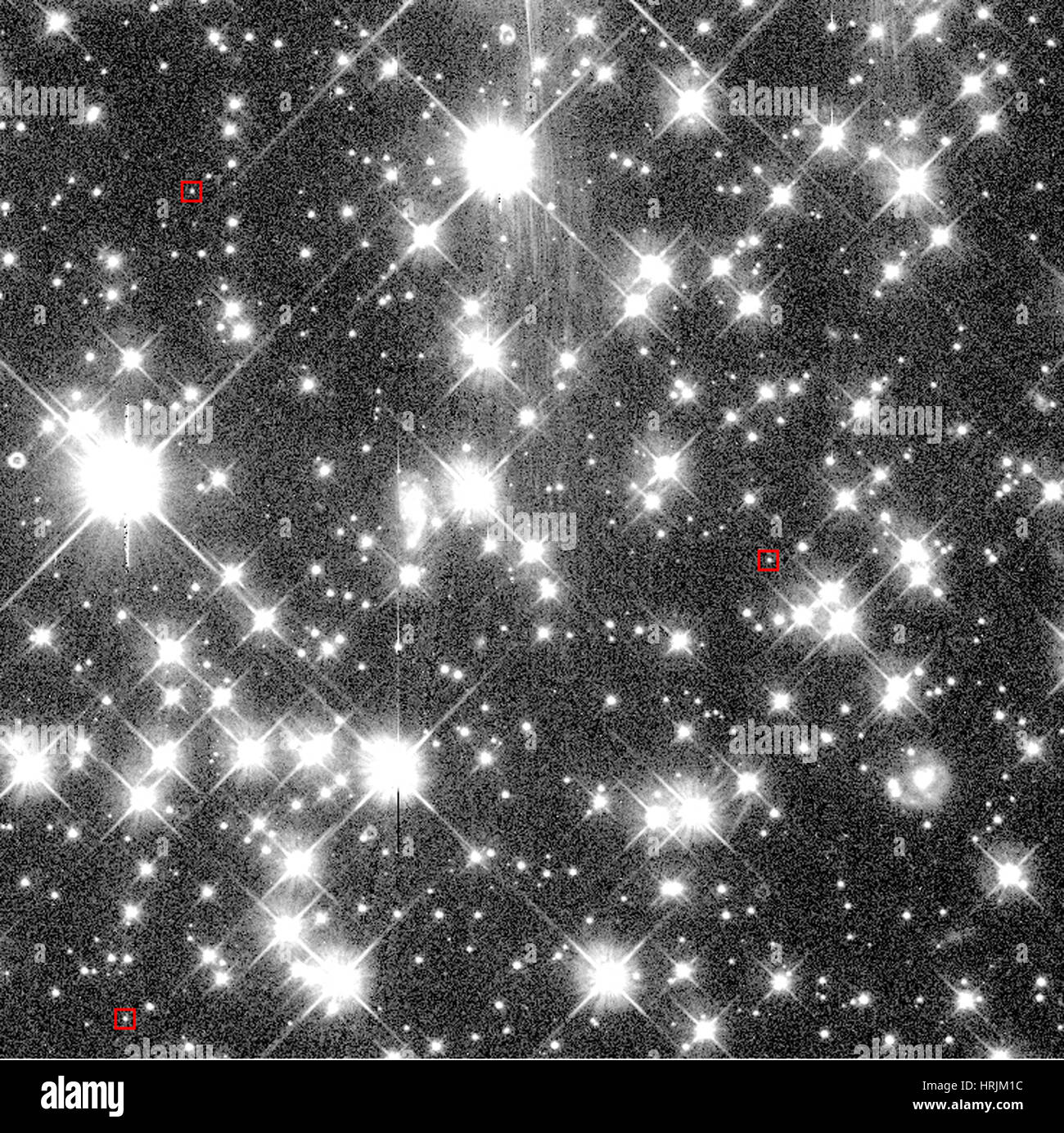 Étoiles naines blanches dans l'amas globulaire NGC 6397 Banque D'Images