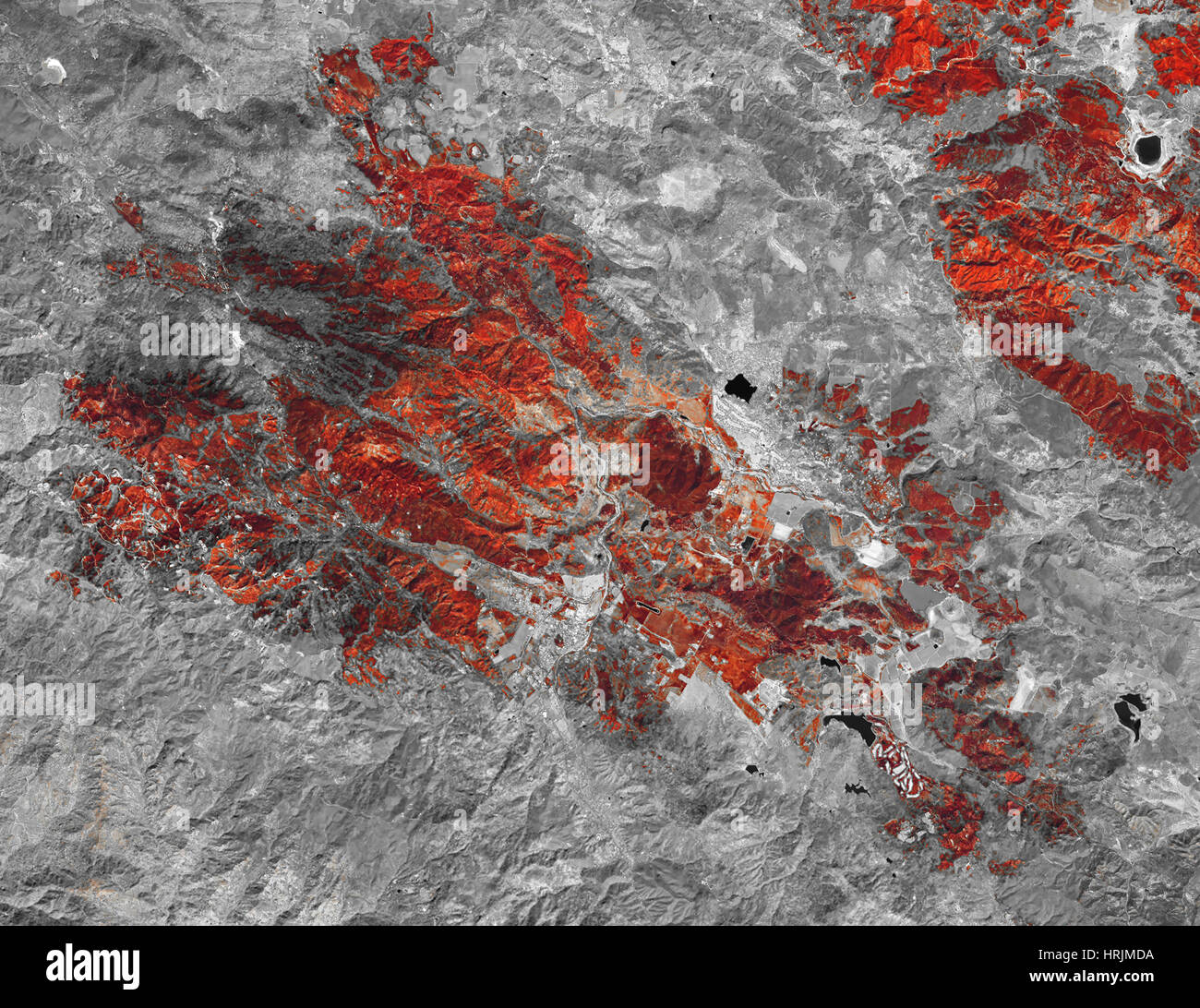California Wildfire cicatrices, 2015 Banque D'Images