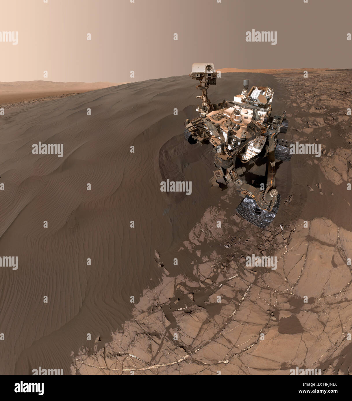 Autoportrait Rover Curiosity Banque D'Images