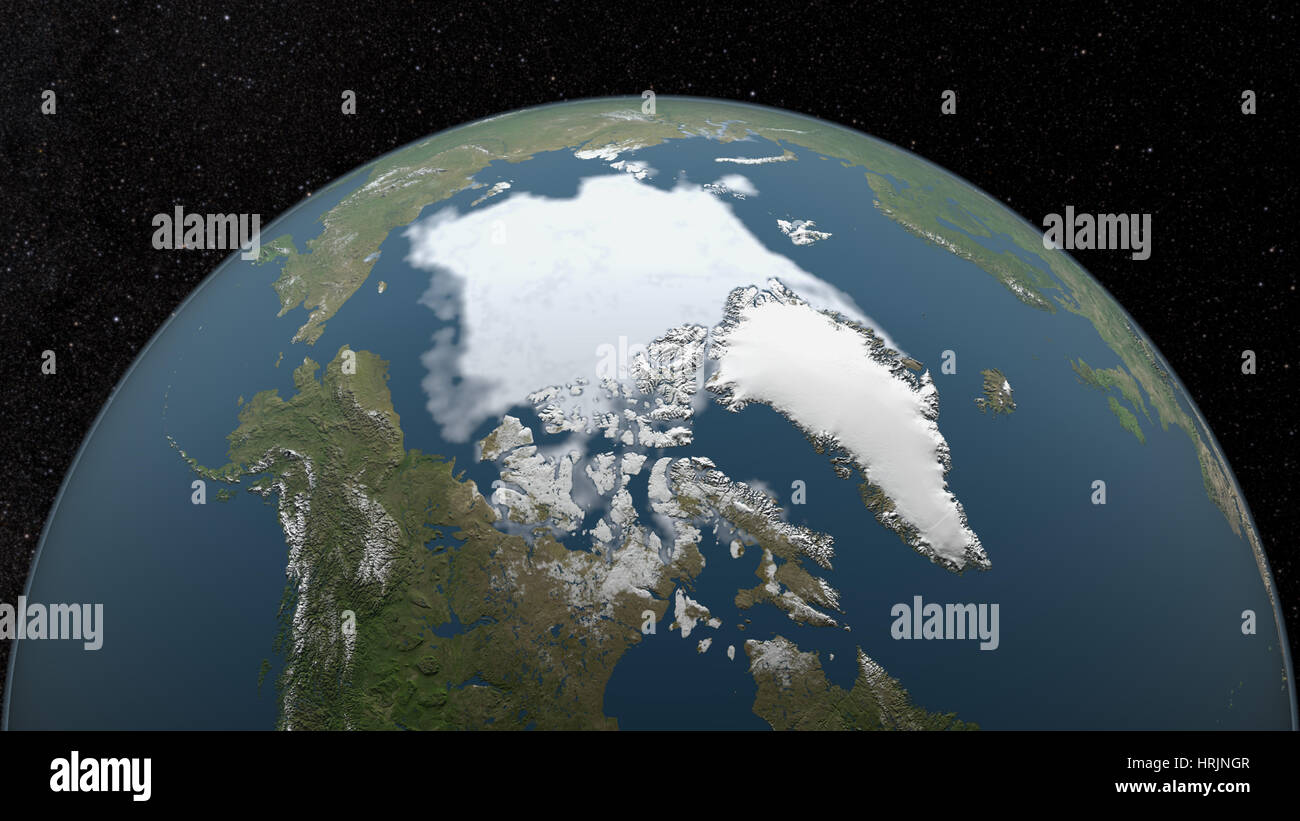 Au moins, la glace de mer arctique 1999 Banque D'Images