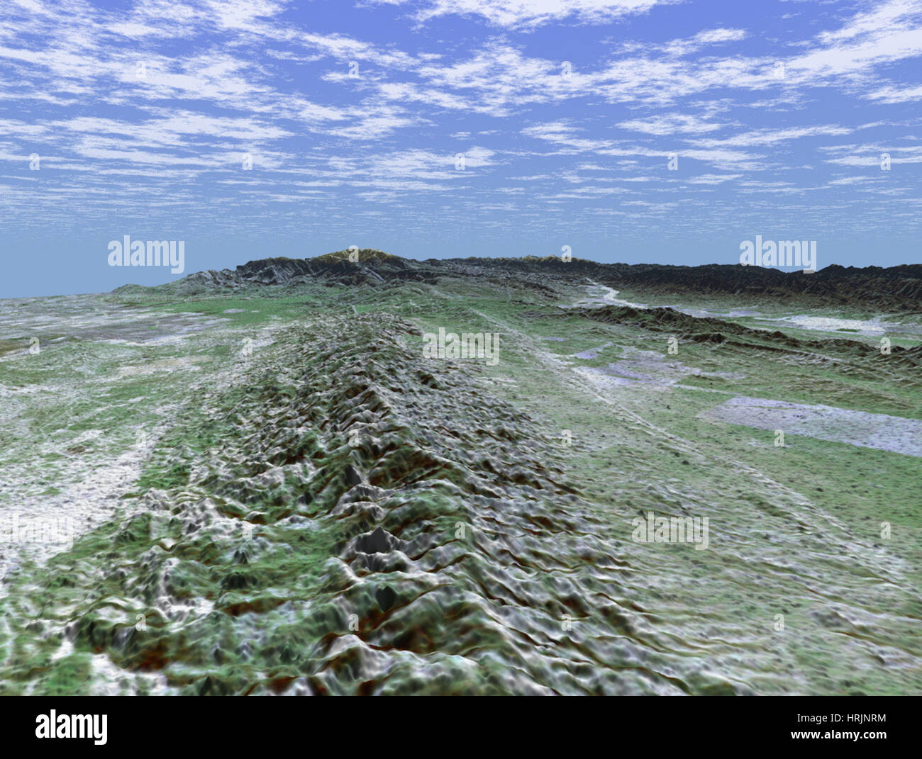 Faille de San Andreas, 3-D IMAGE SRTM Banque D'Images