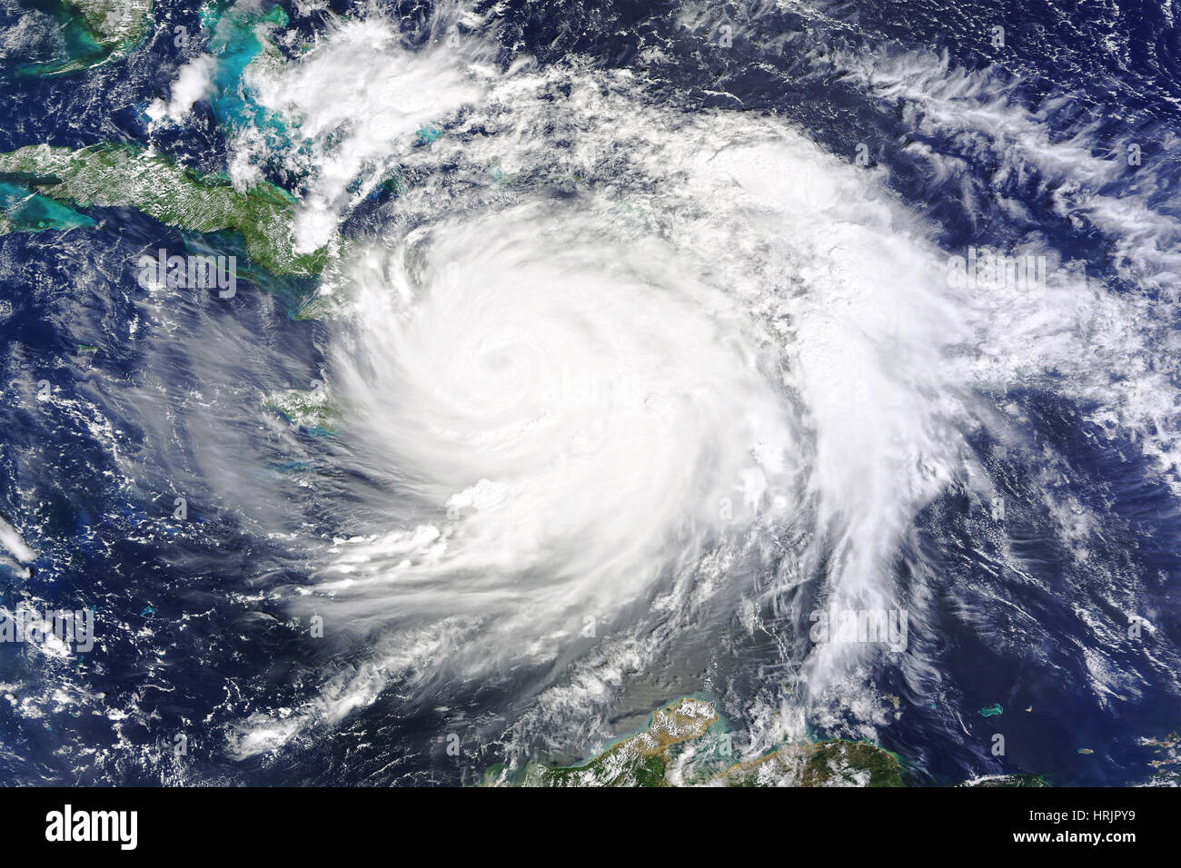 L'ouragan Matthew fait toucher terre Banque D'Images