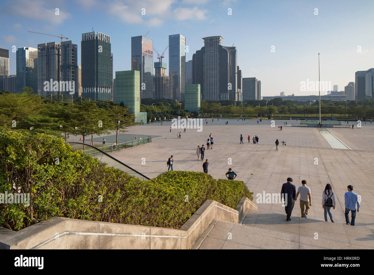 Gratte-ciel de Civic Square, Futian, Shenzhen, Guangdong, Chine Banque D'Images