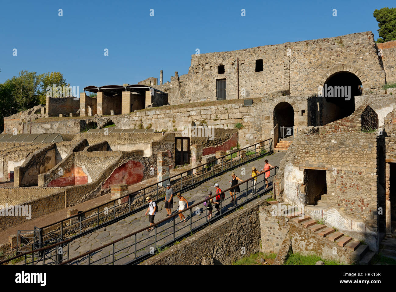 Entrée Porta Marina, Parc archéologique, ancienne ville, Pompéi, Campanie, Italie Banque D'Images