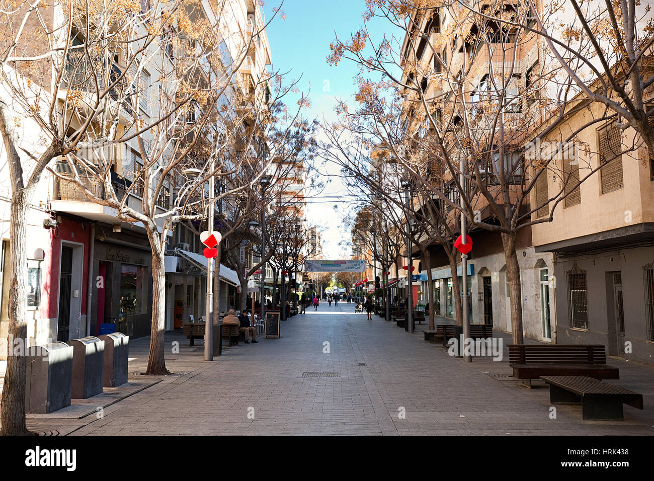 San Vicente del Raspeig, Espagne. Février 14, 2017 : Avis d'une rue dans la municipalité de San Vicente del Raspeig dans la province d'Alicante, Espagne. Banque D'Images