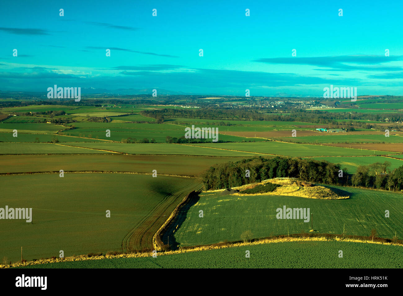 Les Pentland Hills de Traprain Law, East Lothian Banque D'Images