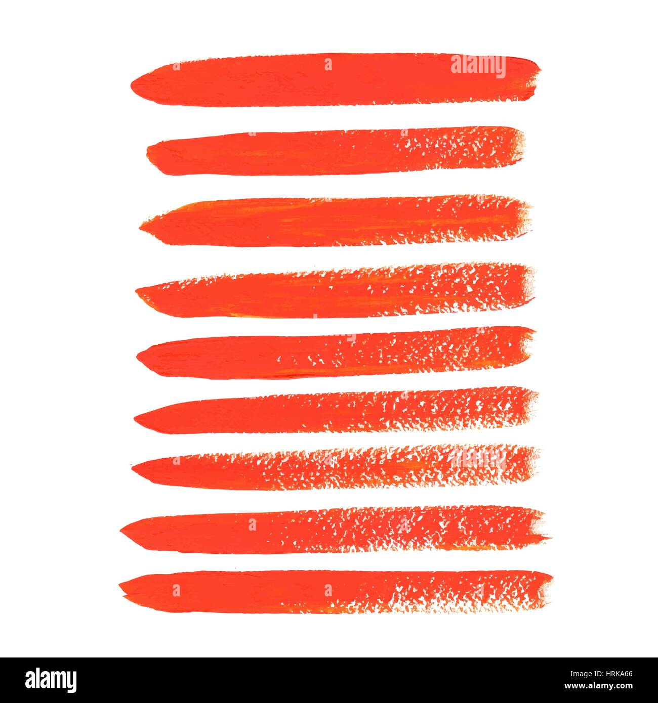Coups de pinceau acrylique Orange vector Illustration de Vecteur