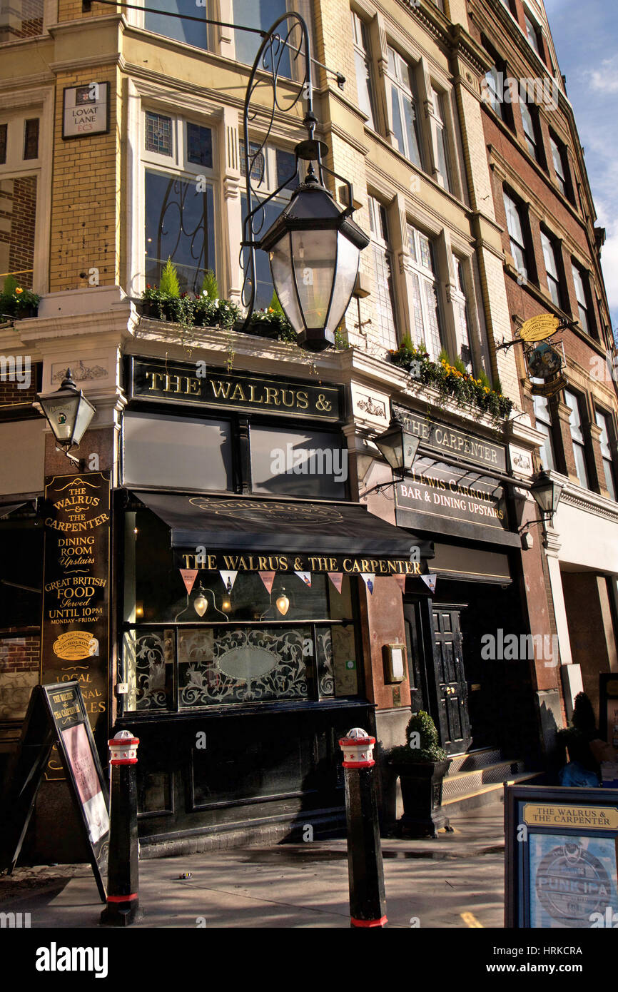 Le Walrus & Carpenter, Pub Street, London Monument Banque D'Images