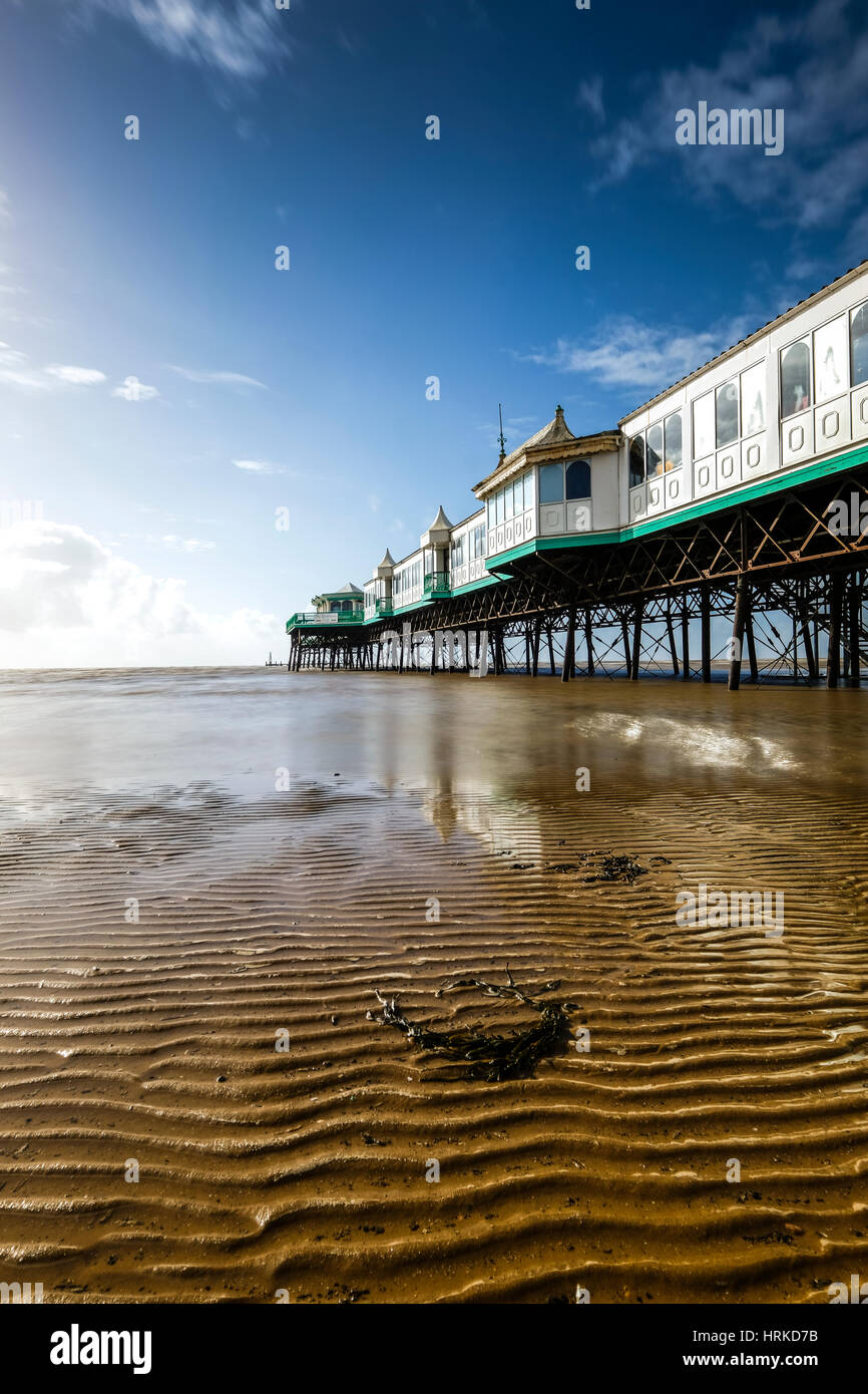 Lytham St Annes pier sur la côte de Fylde Banque D'Images