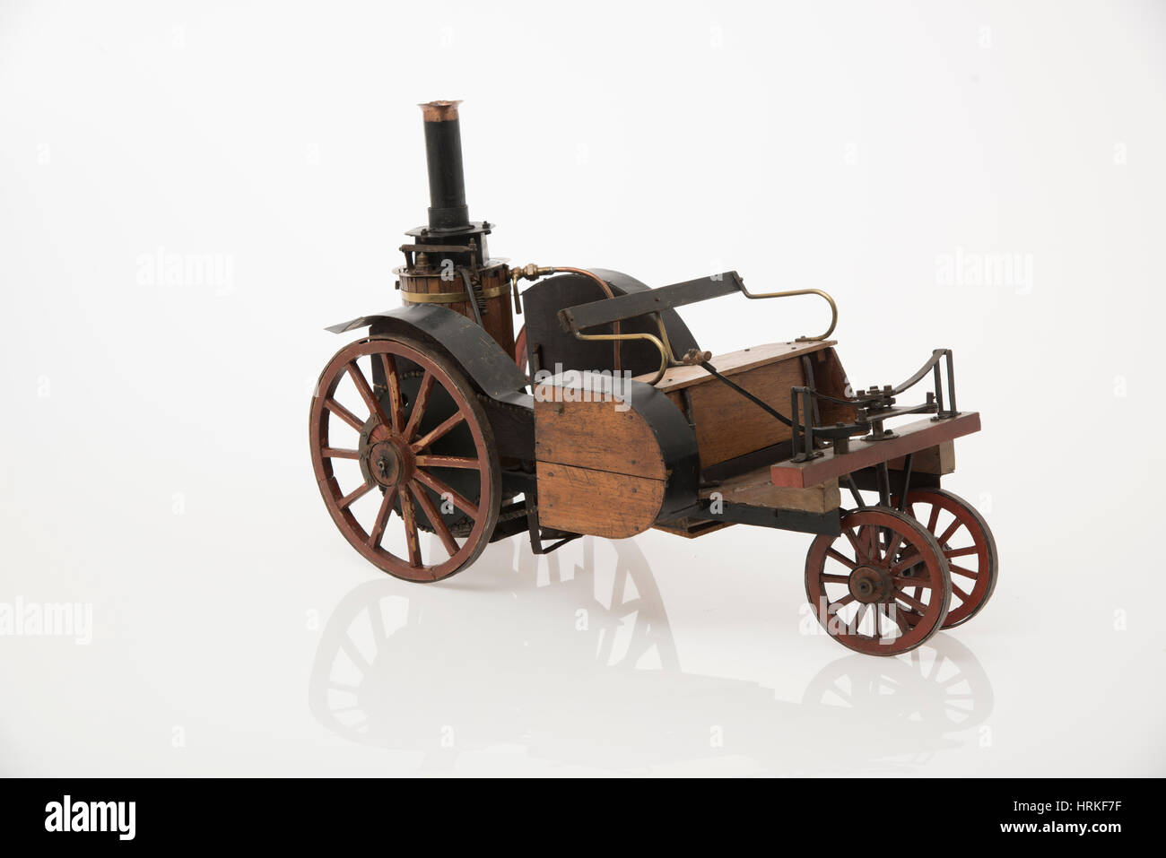 Modèle réduit de voiture à vapeur Chevalier 1868 Banque D'Images