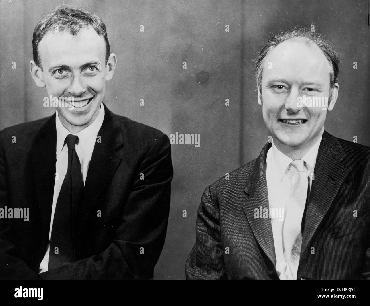 James Watson et Francis Crick Banque D'Images