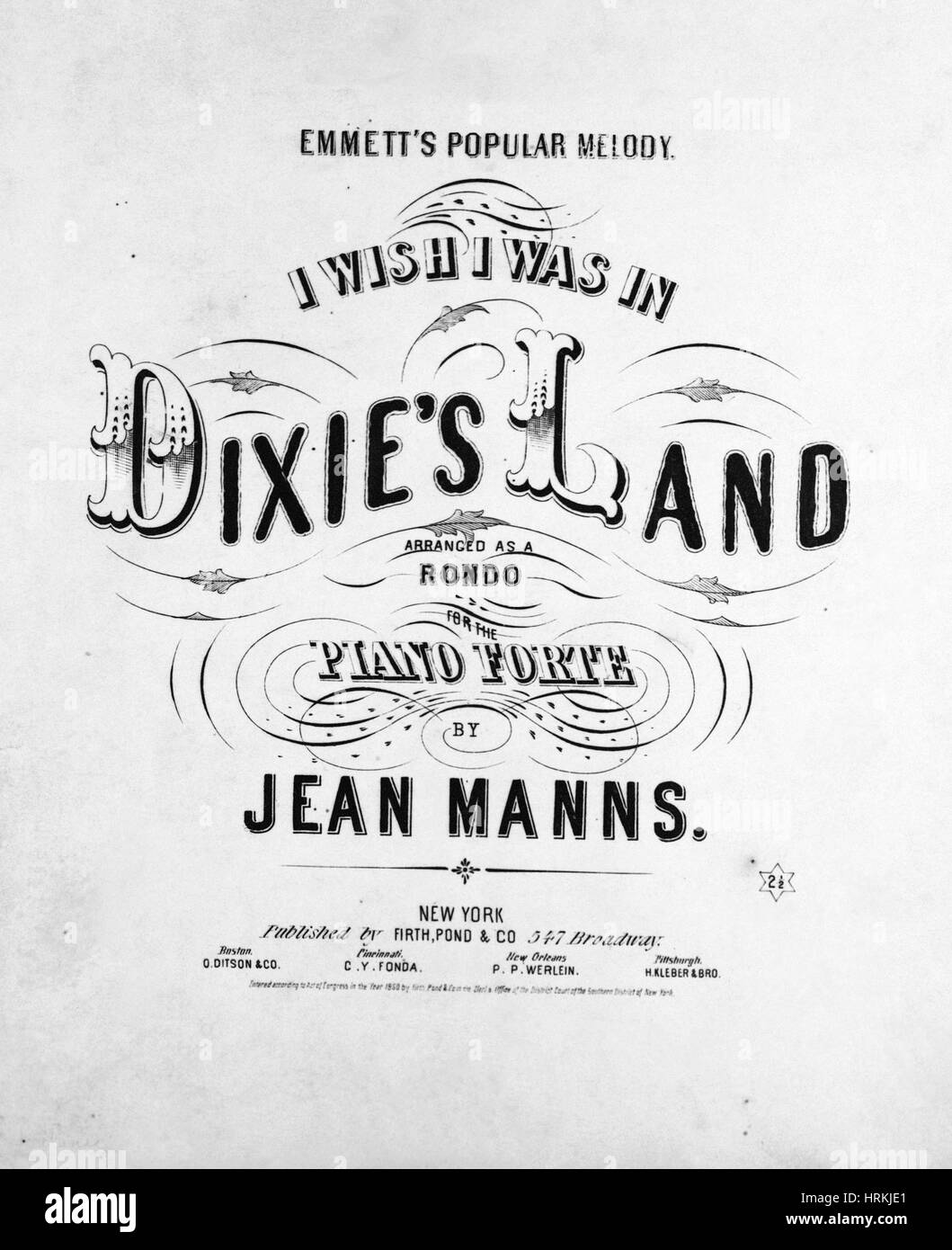 Je souhaite que j'étais à Dixie's Land Banque D'Images