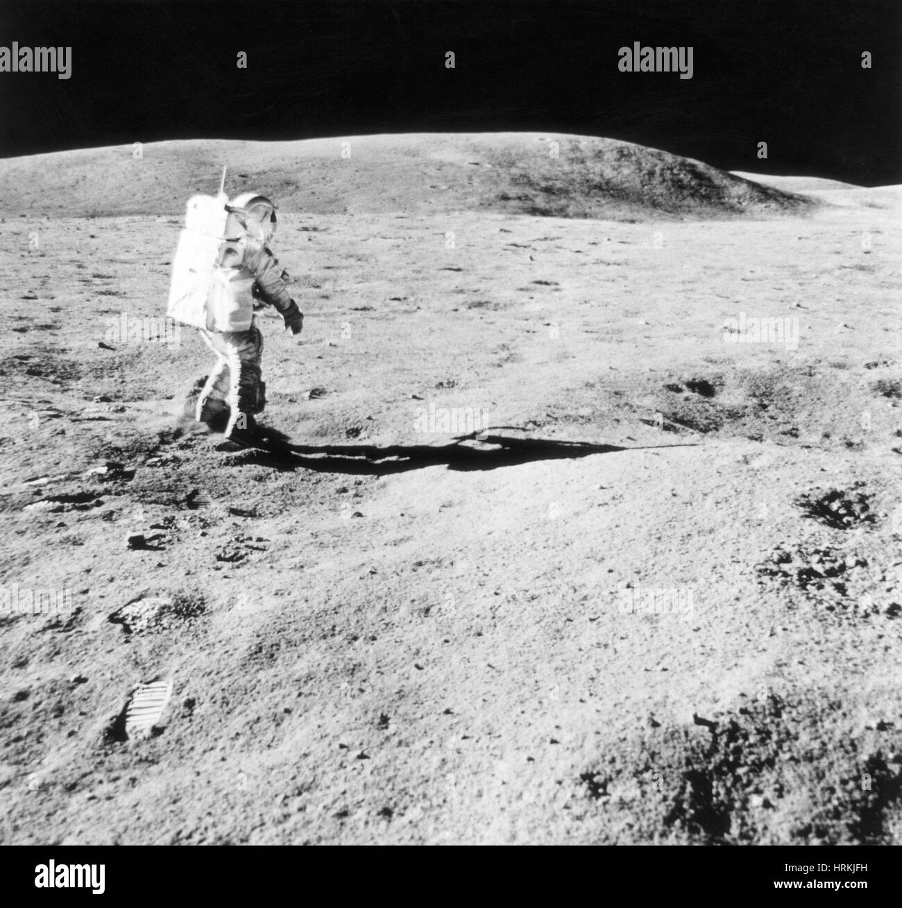 Marche sur la Lune Apollo 16 Banque D'Images