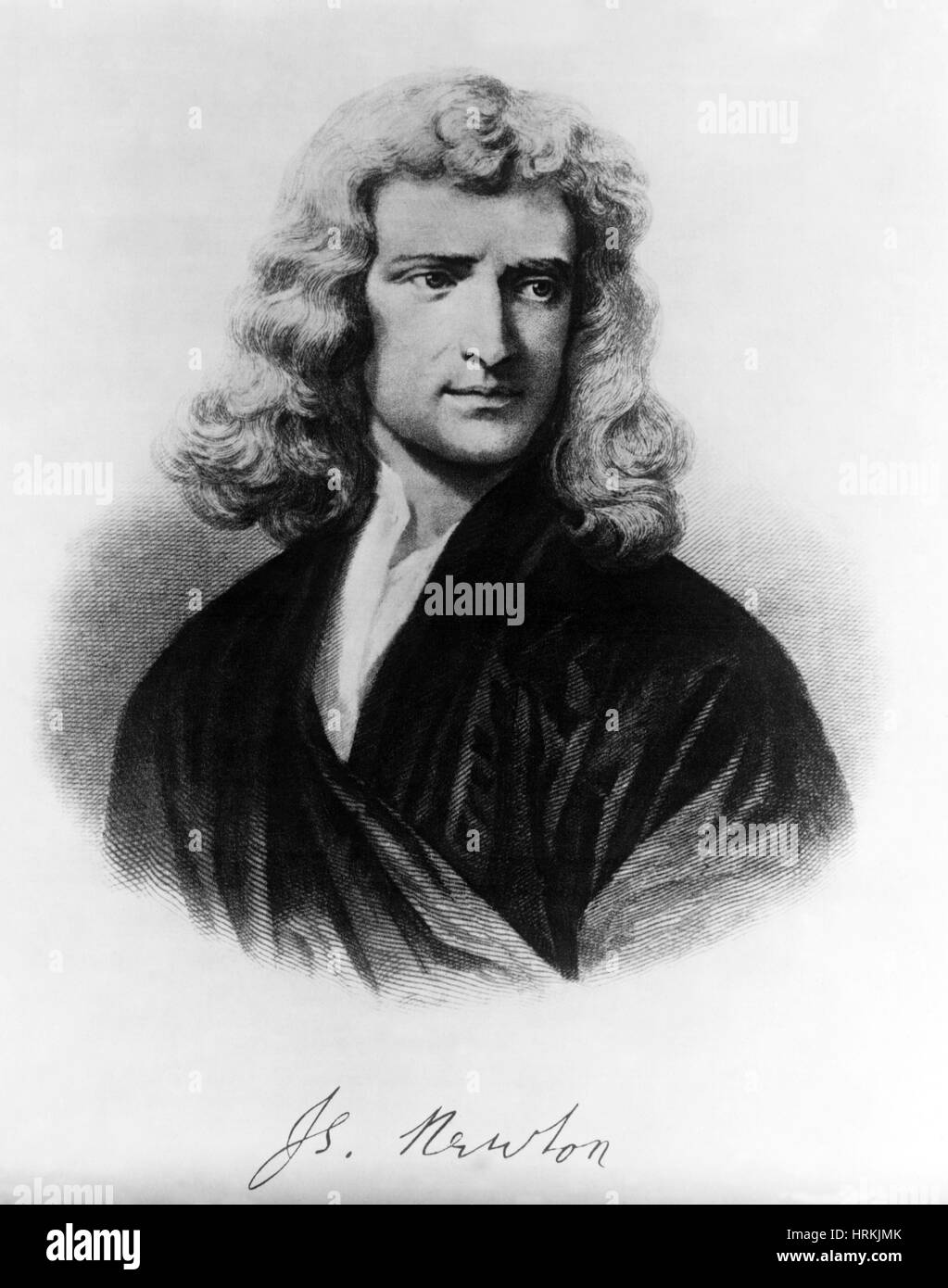 Isaac Newton, mathématicien anglais Banque D'Images