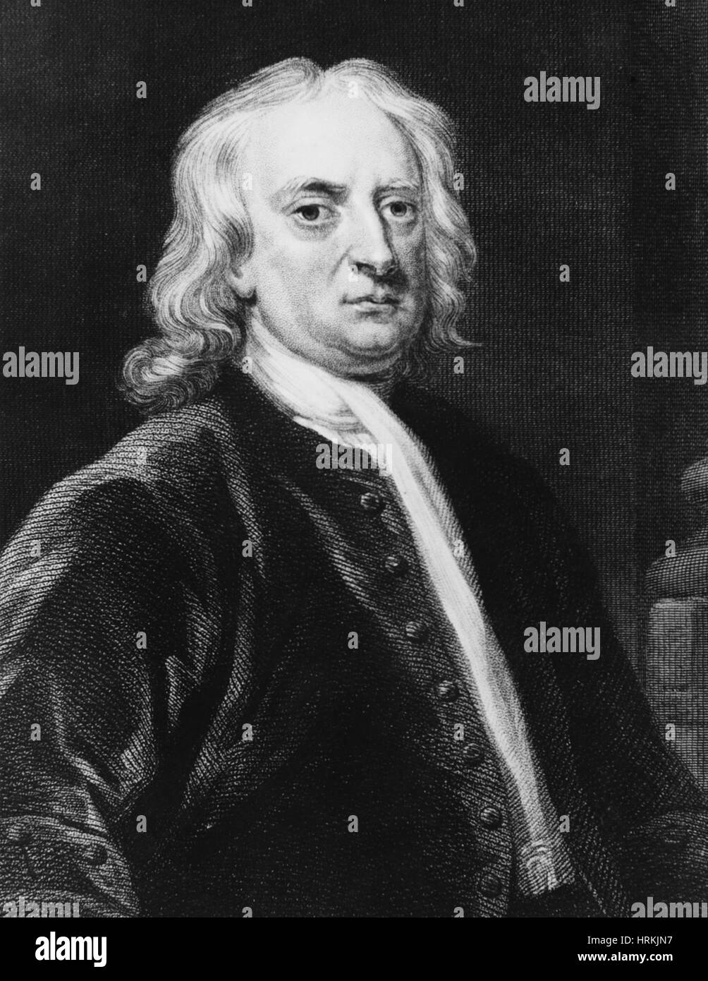 Isaac Newton, mathématicien anglais Banque D'Images