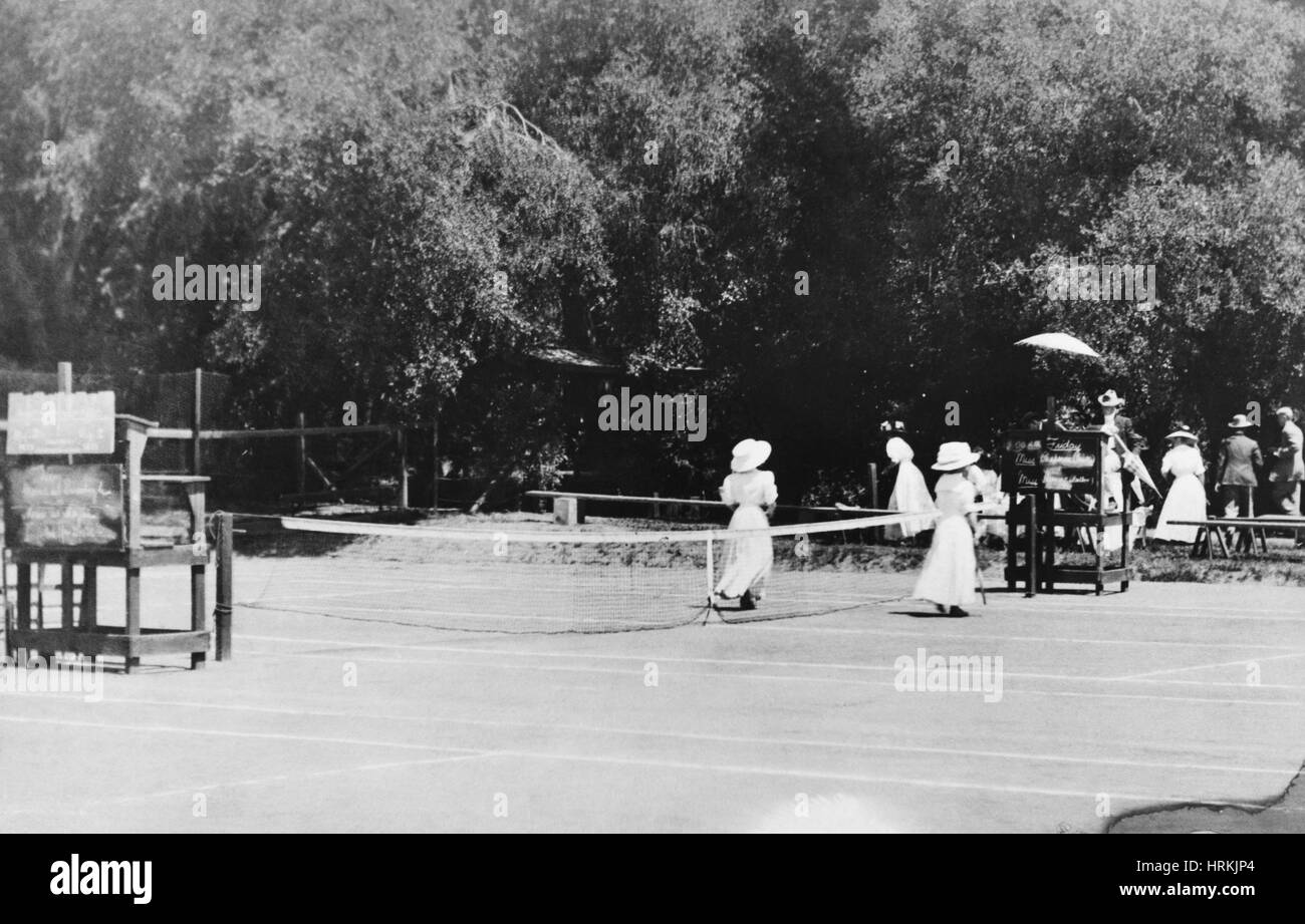 Champions de tennis Sutton et Hotchkiss Banque D'Images