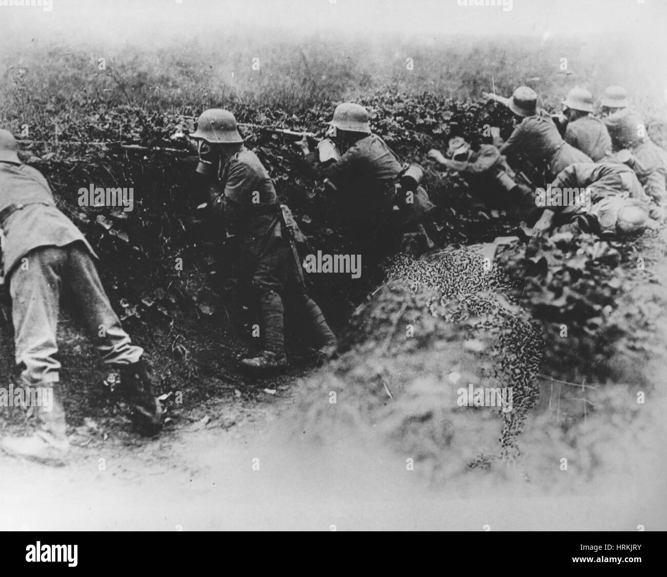 La première guerre mondiale, la tranchée allemande Banque D'Images