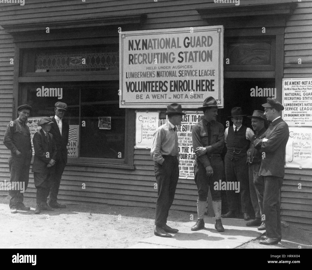 La première guerre mondiale, le recrutement de la Garde Nationale de New York Banque D'Images