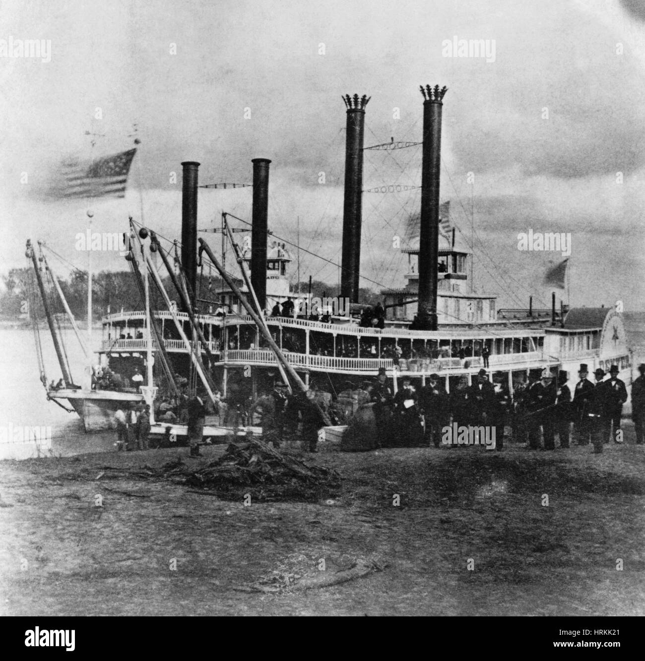 Bateau à vapeur du xixe siècle Banque D'Images