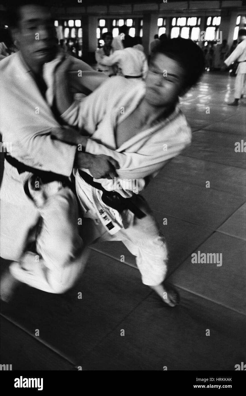 Sports de judo Banque d'images noir et blanc Alamy
