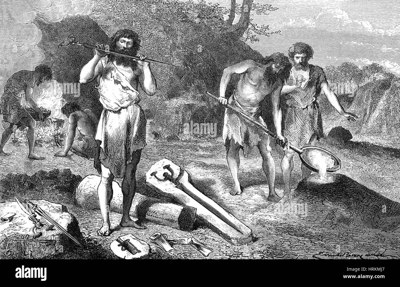 L Homme Prehistorique La Fusion De L Age Du Bronze Photo Stock Alamy