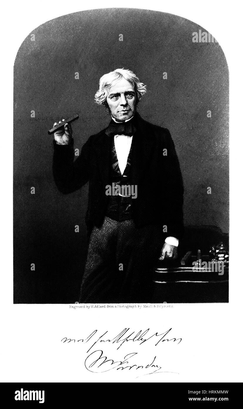 Michael Faraday, physicien anglais Banque D'Images