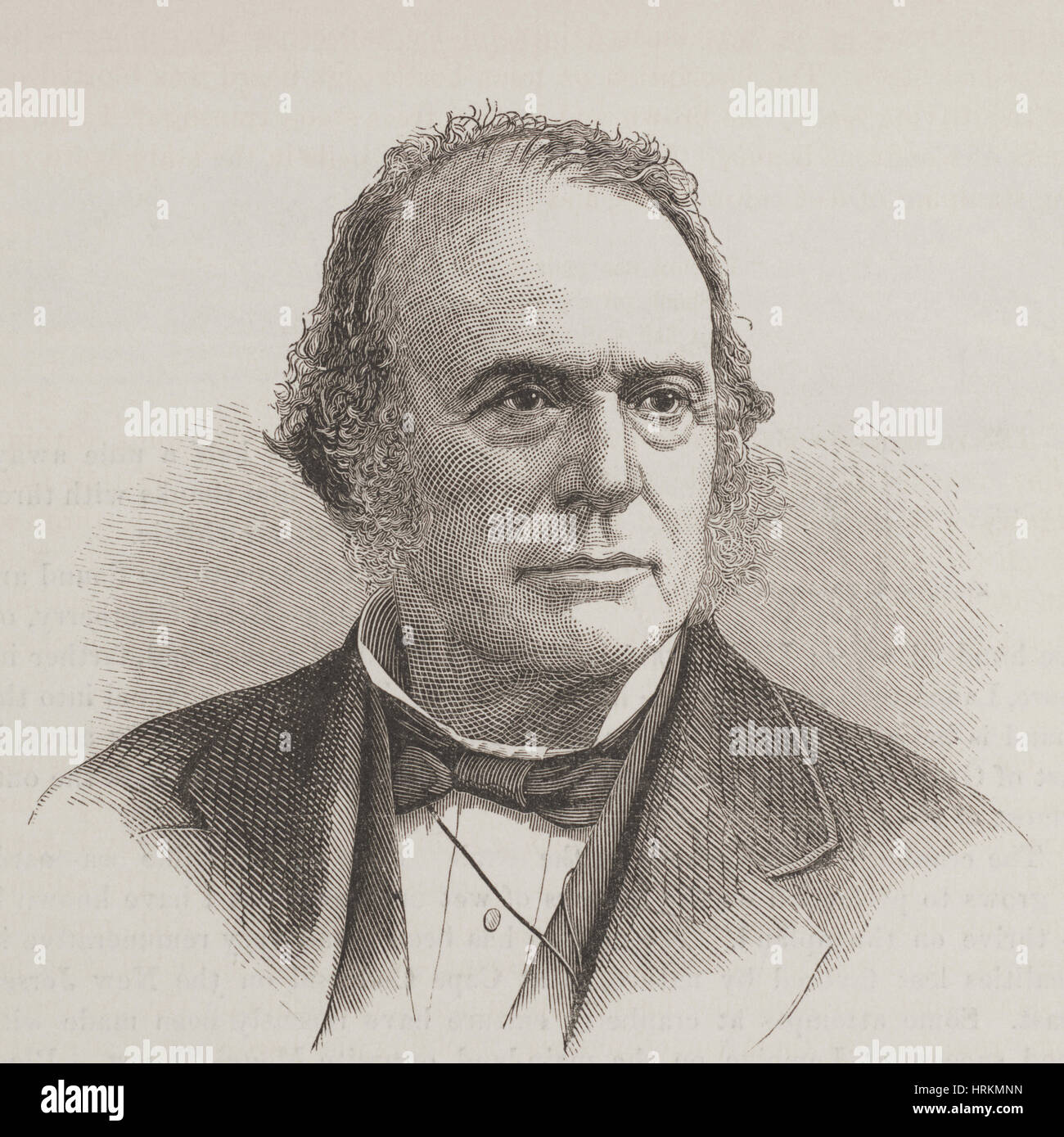 Louis Agassiz, Swiss-American Polymathe Banque D'Images