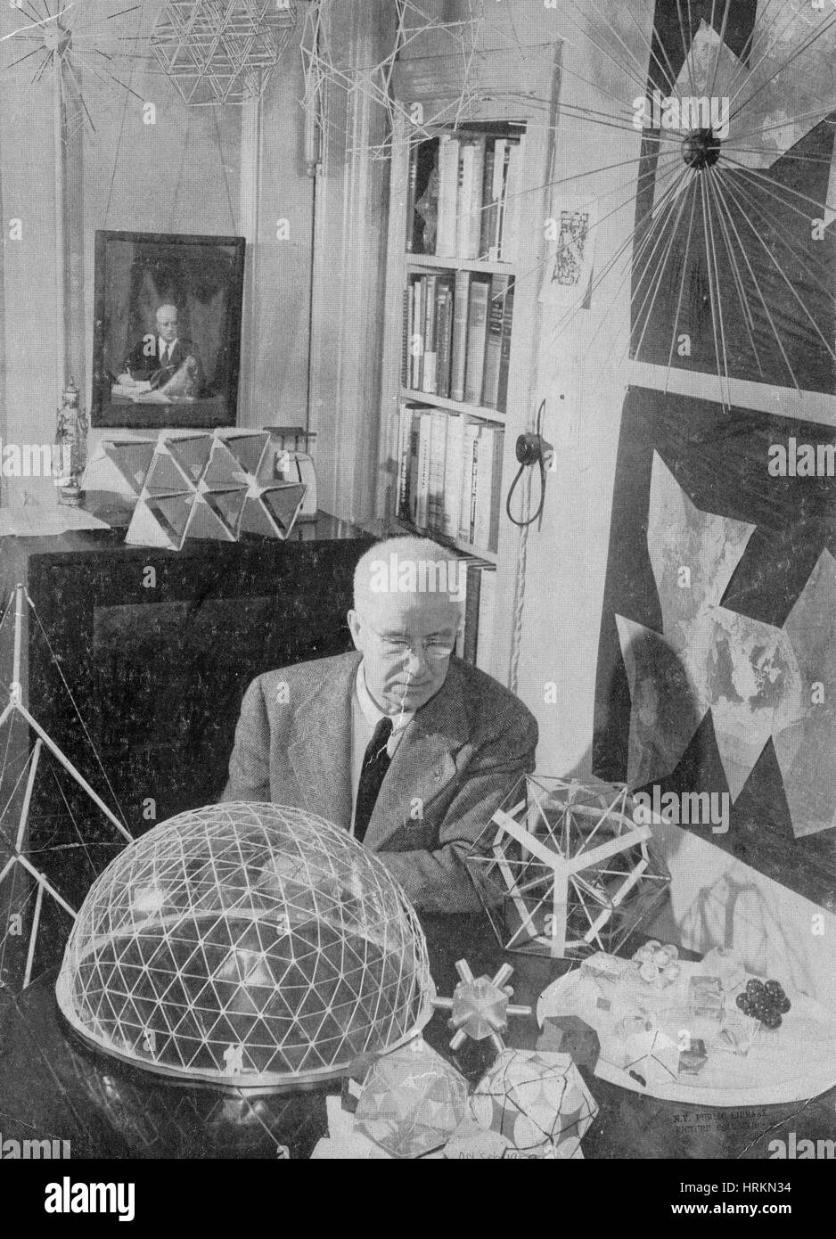 Buckminster Fuller, Polymathe Américain Banque D'Images