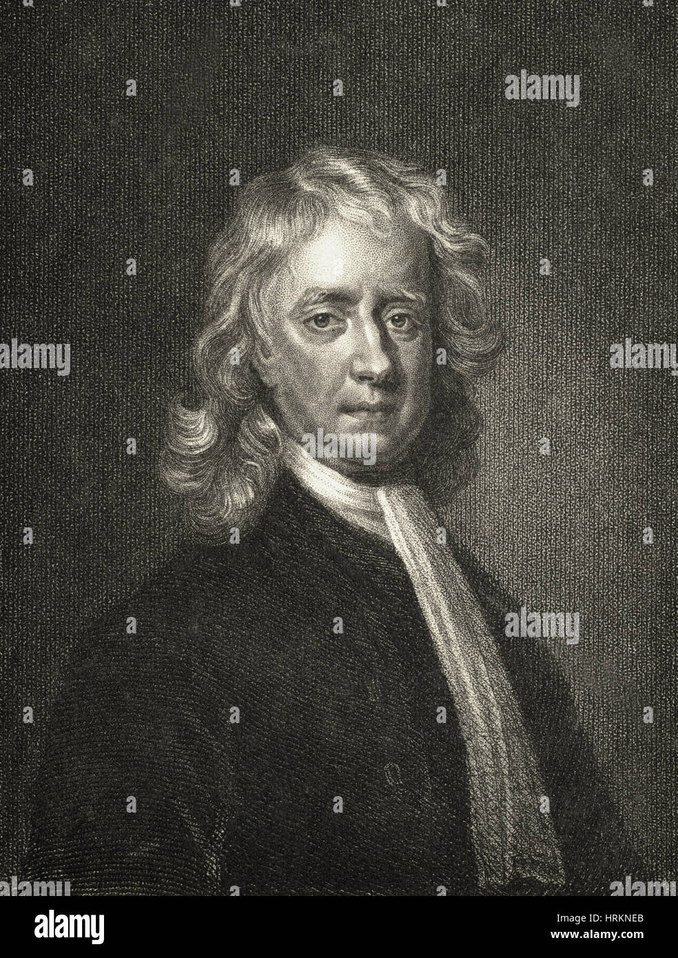 Isaac Newton, mathématicien anglais Banque D'Images