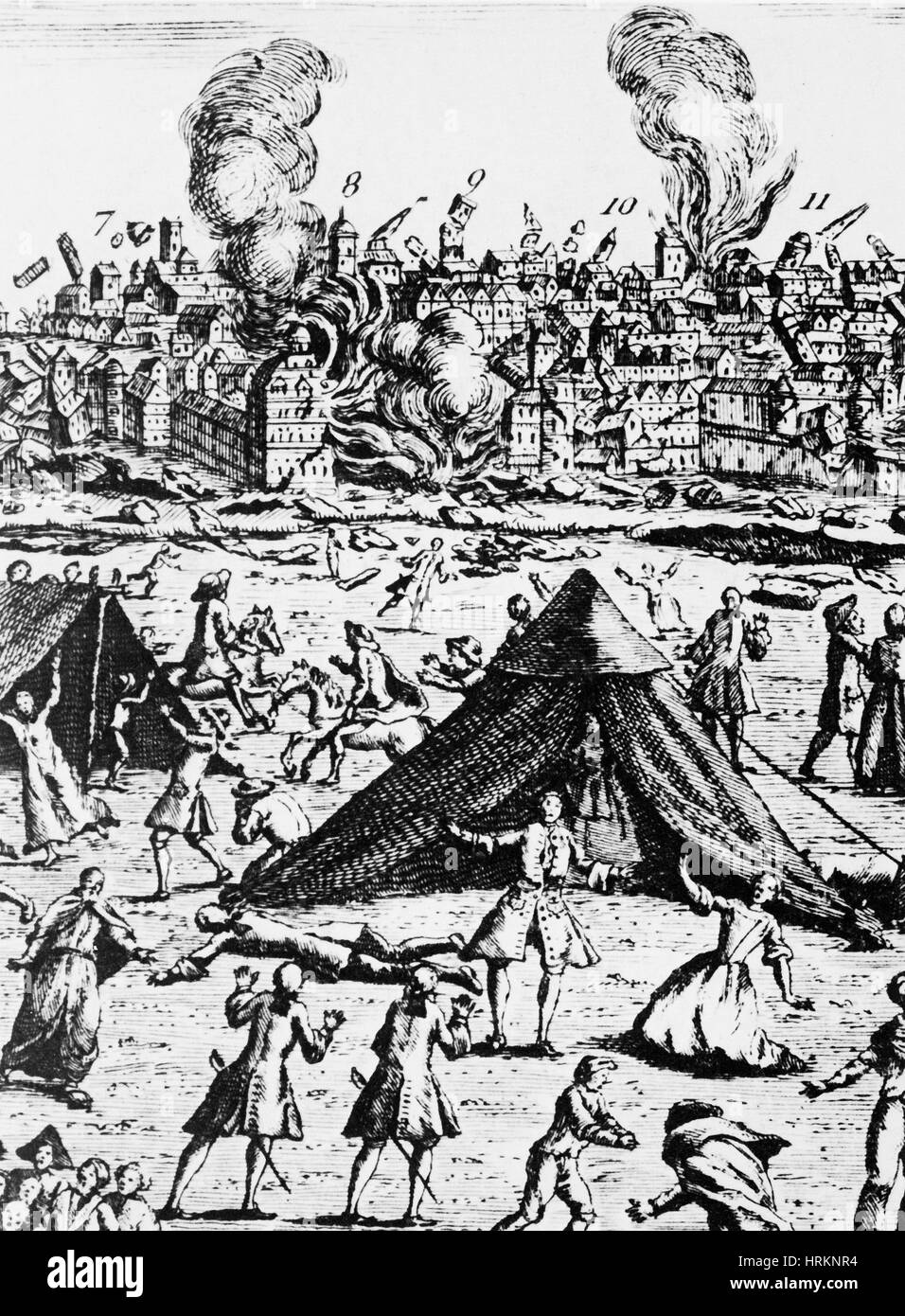 Grand tremblement de terre de Lisbonne, 1755 Banque D'Images