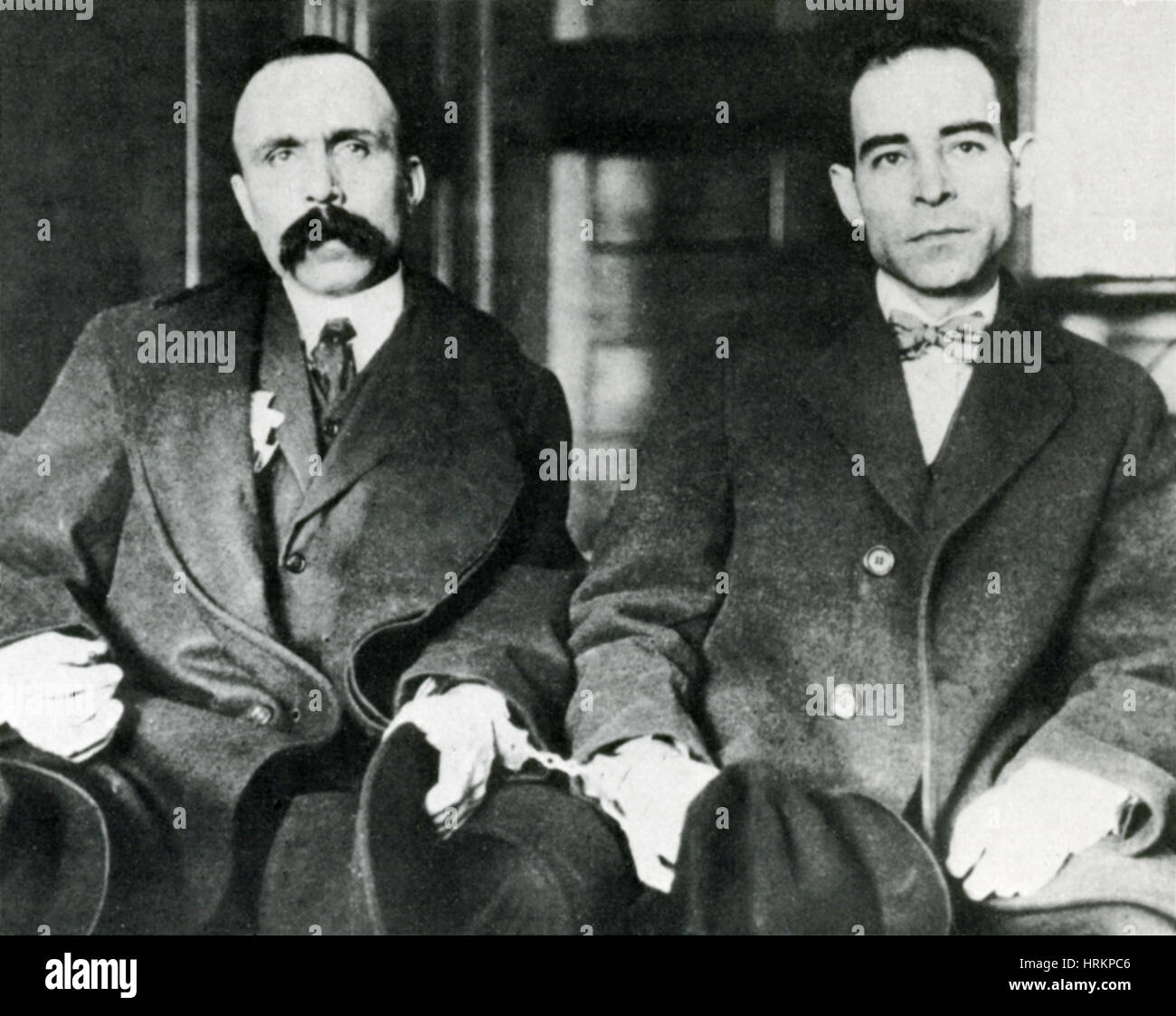 Sacco et Vanzetti, anarchistes américains Banque D'Images