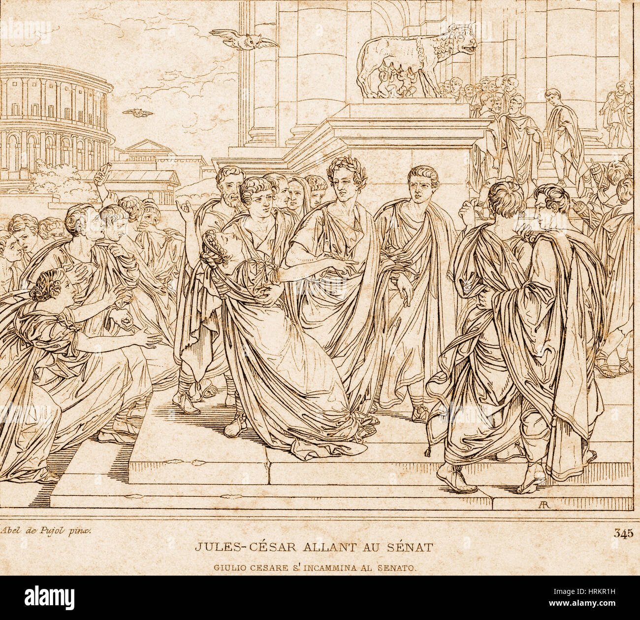 Assassinat de Jules César, 44 av. Banque D'Images