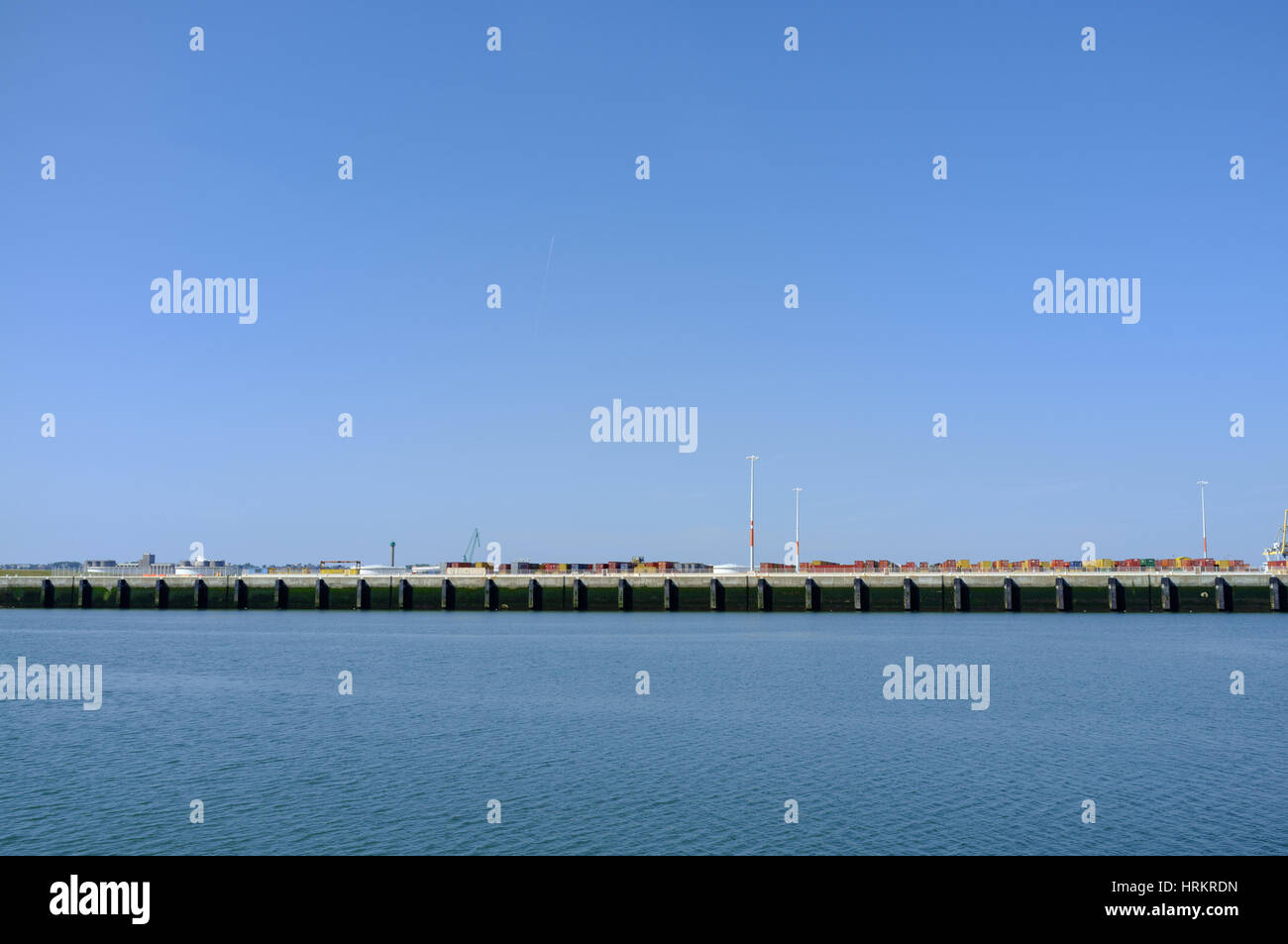 Les conteneurs de fret au port du Havre, Francey Banque D'Images