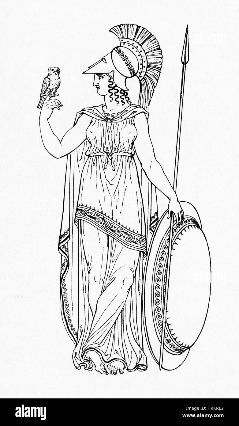 Athena Goddess Illustration Banque D Image Et Photos Alamy
