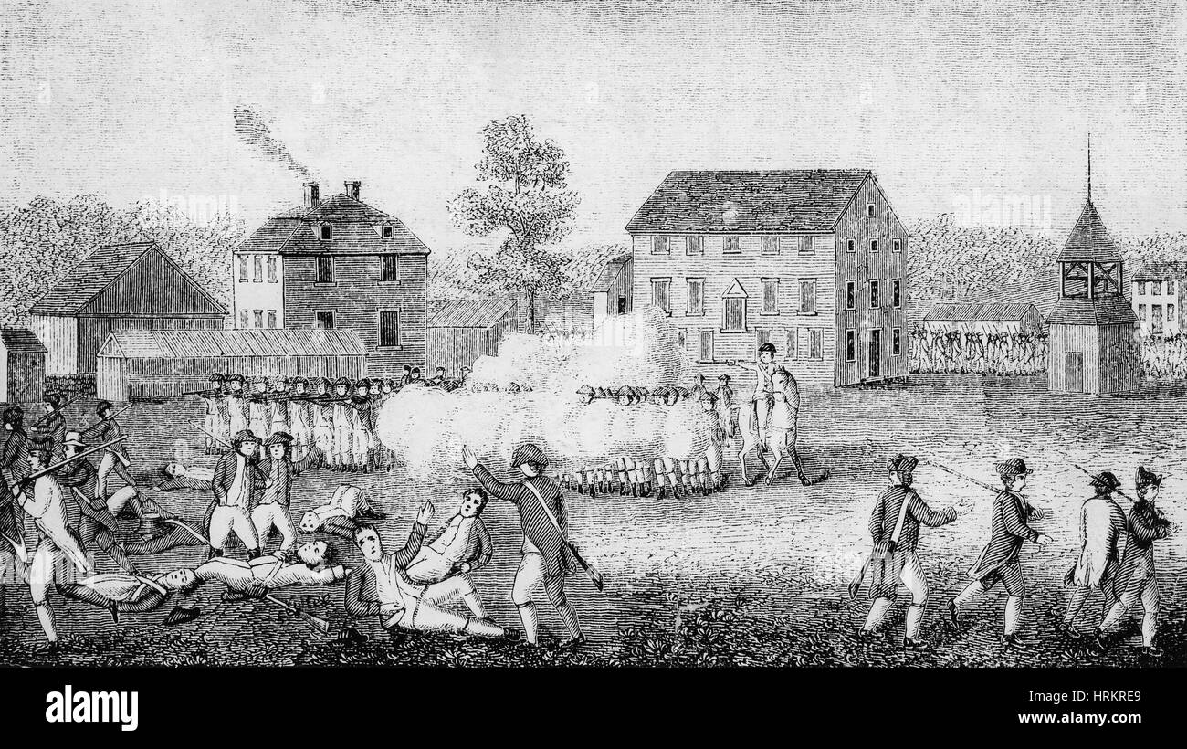 Bataille de Lexington, 1775 Banque D'Images