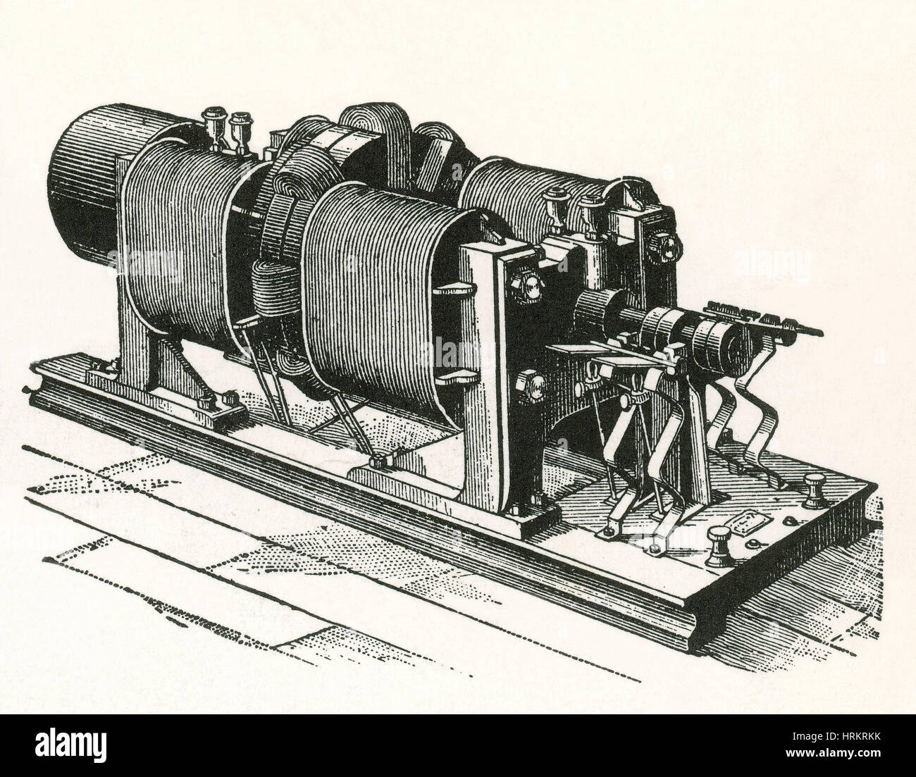 Machine électrique Dynamo, 19e siècle Banque D'Images