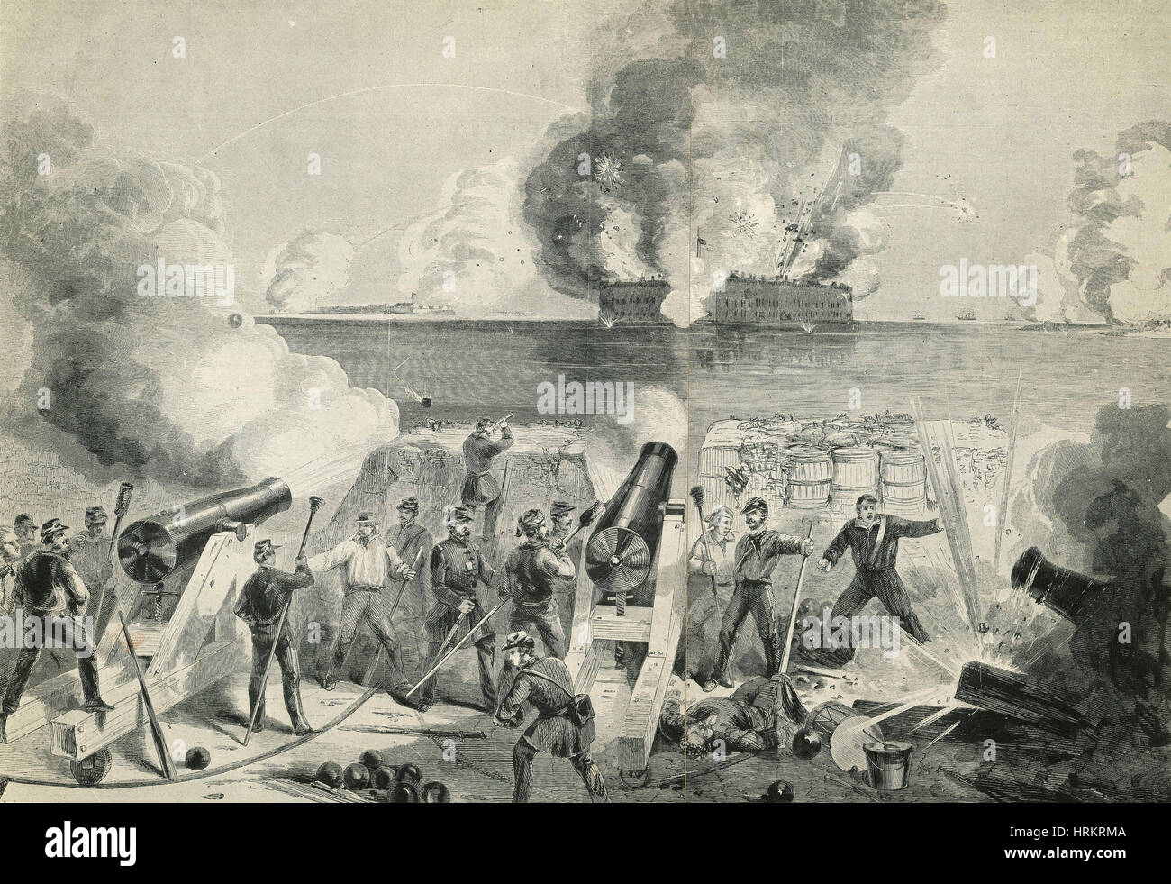 Bataille de Fort Sumter, 1861 Banque D'Images