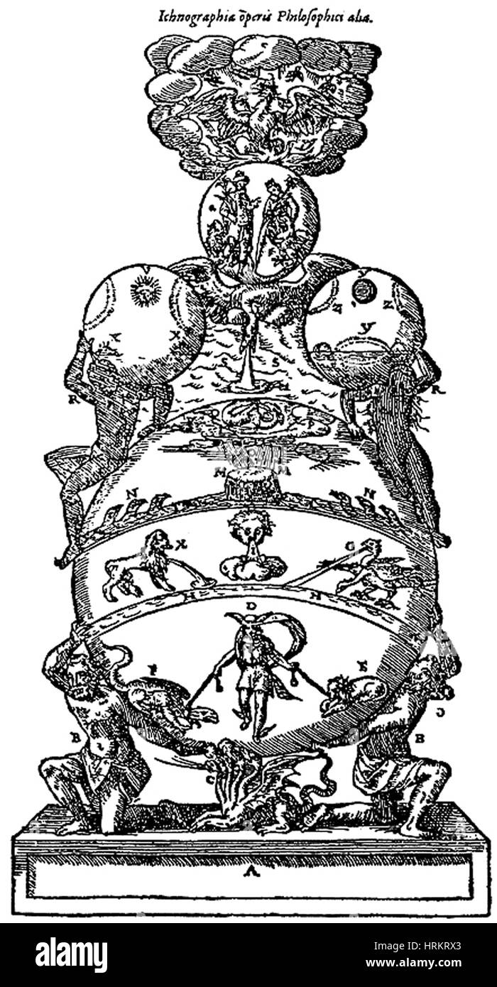 Étapes successives de le processus alchimique, 17e siècle Banque D'Images