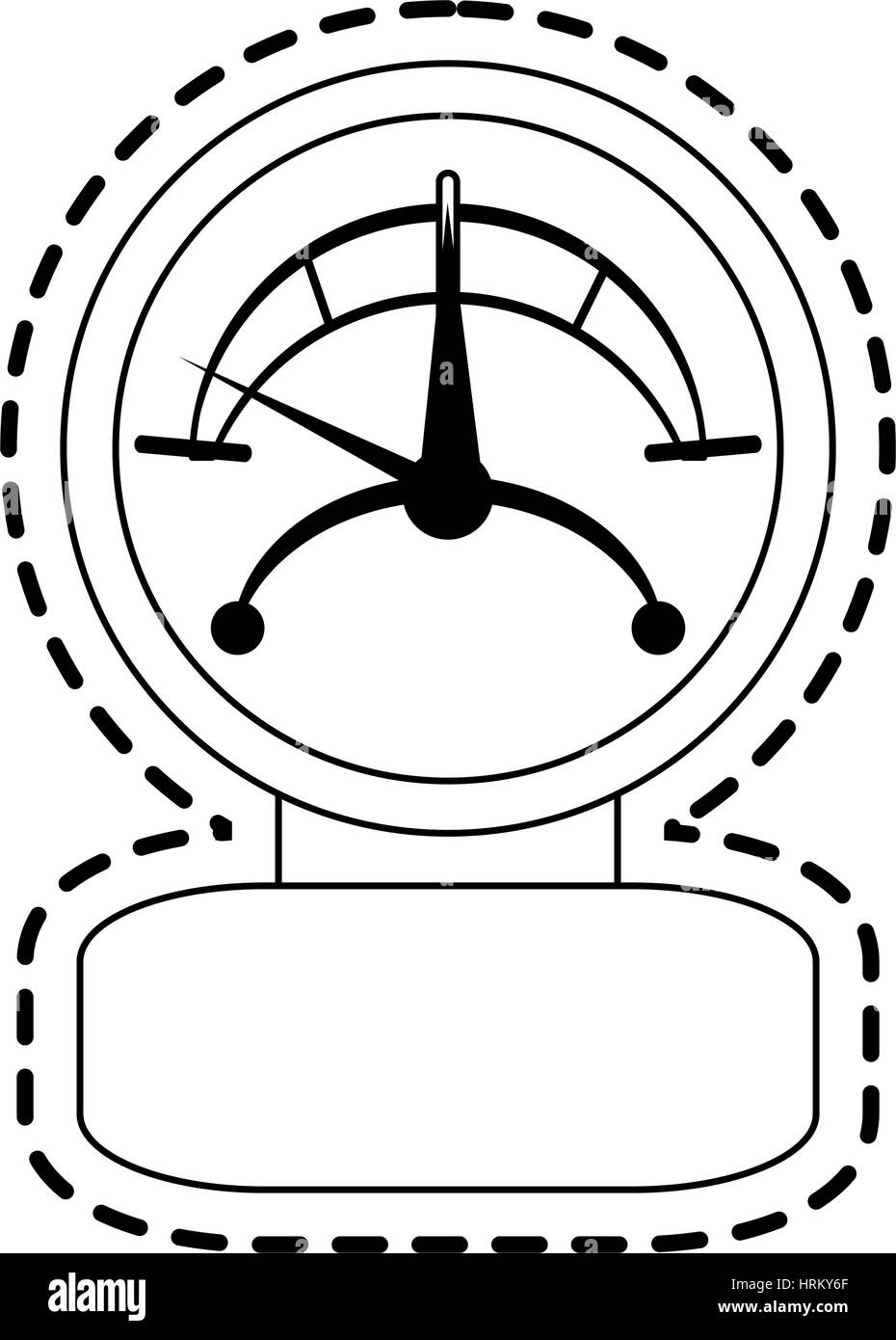 L'icône de la jauge de mesure de droit Illustration de Vecteur