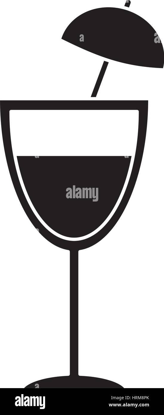 Tasse verre cocktail parapluie pictogramme Image Vectorielle Stock - Alamy