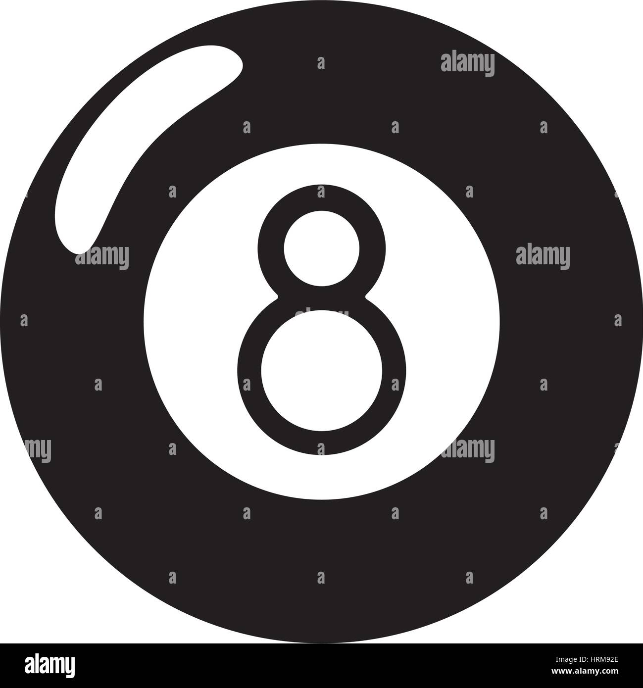 Boule de billard huit pictogrammes Illustration de Vecteur