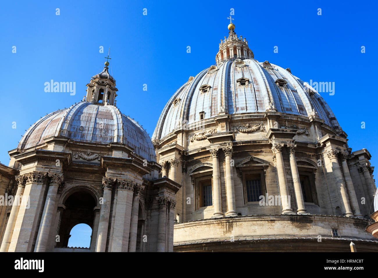 L'extérieur de l'Capola dome, St Peters Basilica, Cité du Vatican, Rome, Italie Banque D'Images