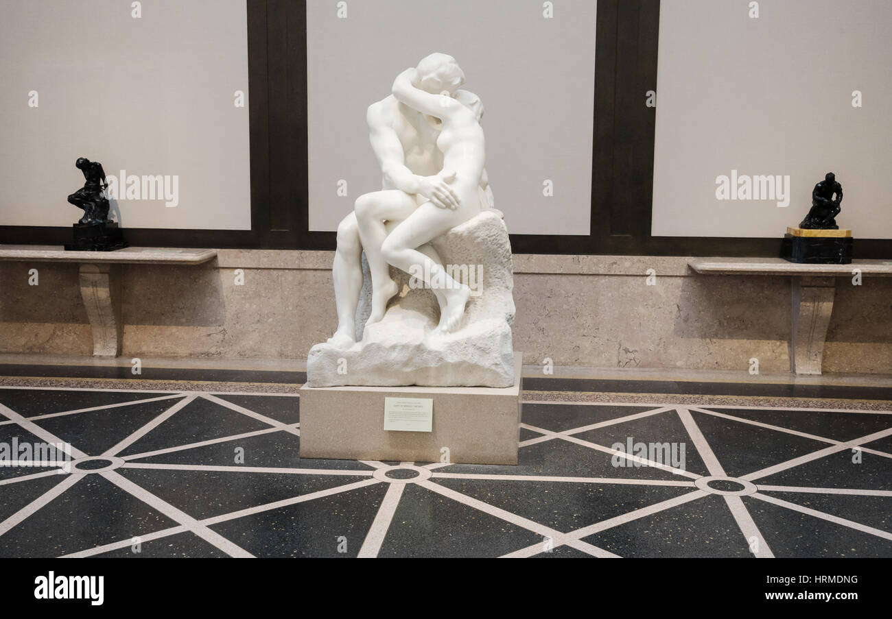 Copie de "Le Baiser de Rodin," , le musée Rodin art museum, Philadelphie, Pennsylvanie, USA Banque D'Images