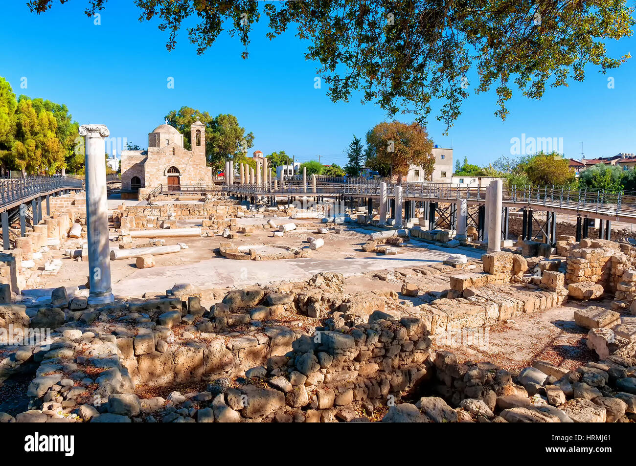 L'eglise Panagia Chrysopolitissa. Paphos, Chypre Banque D'Images