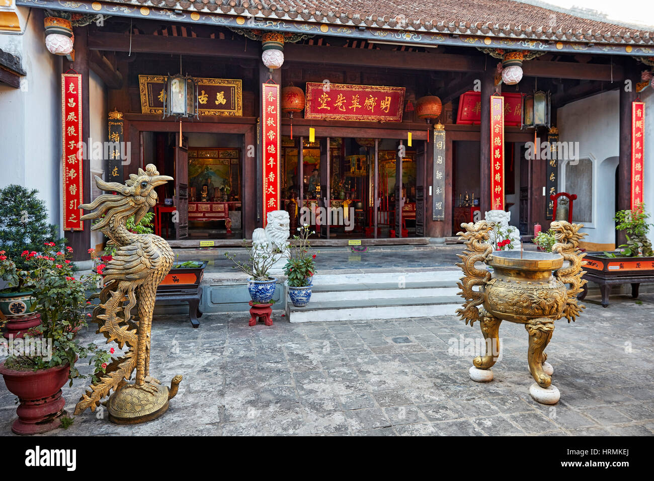 Façade de la maison communale de Minh Huong. Hoi an, province de Quang Nam, Vietnam Banque D'Images