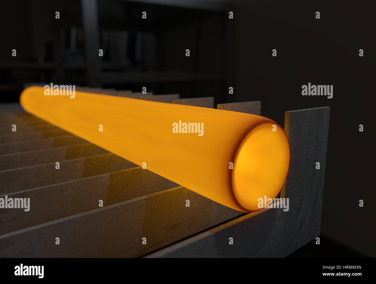 Le métal chaud après le laminage à froid en 3d illustration Banque D'Images