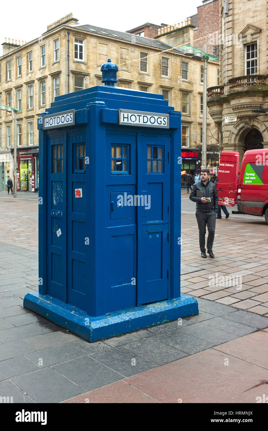 Blocage de hot-dog dans le vieux fort de la police, Glasgow Banque D'Images