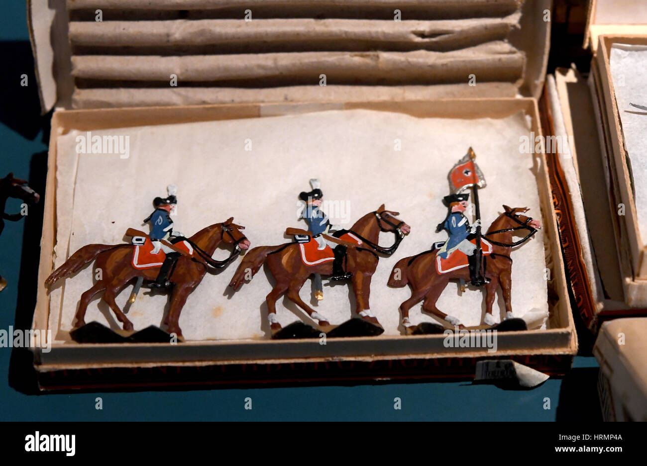 Potsdam, Allemagne. Feb 21, 2017. Les chiffres de l'étain de soldats prussiens peut être vu à l'exposition permanente de la maison de l'histoire Brandenburgian-Prussian à Potsdam, Allemagne, 21 février 2017. Photo : Bernd Settnik/dpa-Zentralbild/dpa/Alamy Live News Banque D'Images