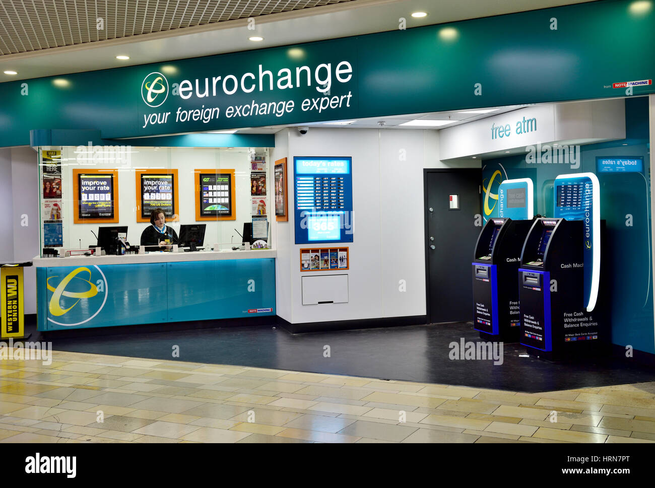 'Eurochange' l'argent étranger change en Grande-Bretagne Banque D'Images